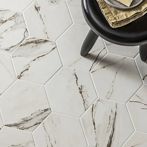 Hexagon Carrara Gold