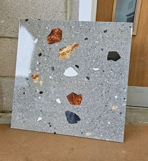 Terrazzo Grey Polished 59x59