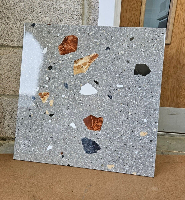 Terrazzo Grey Polished 59x59