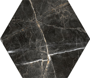 Hexagon Marquina Gold